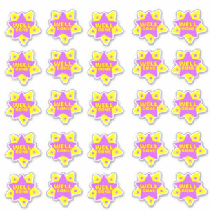 Well Done Colorful Reward Teacher Stickers Pack
