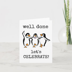 Well Done, Congratulations, Let's Celebrate, Cute  Card