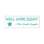 [ Thumbnail: "Well Done Essay!" + Custom Teacher Name Self-Inking Stamp ]