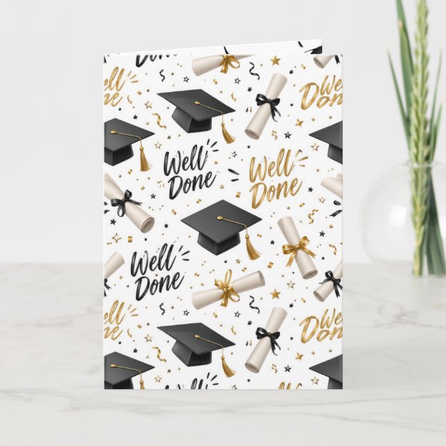 Well Done Graduation Congratulations Card (Front)