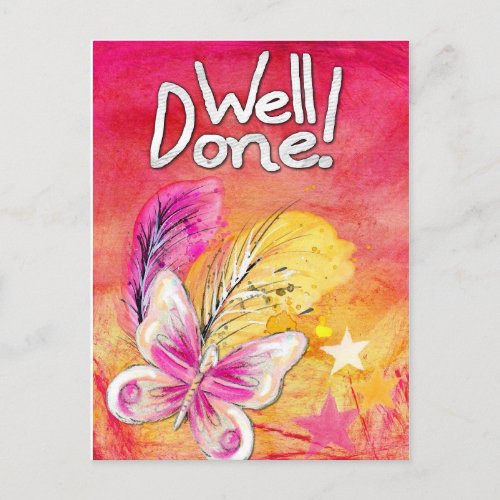 well done holiday postcard