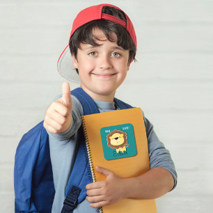 Well Done! [Insert Child's Name] Square Sticker