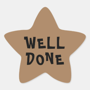 Well Done Personalized Teacher Gold Star Star Stic Sticker