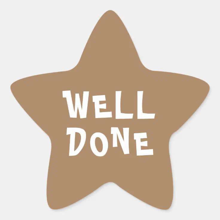 Well Done Personalized Teacher Gold Star Star Sticker | Zazzle