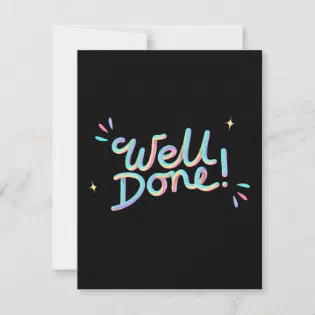 Well Done Rainbow Encouragement 3D Holiday Card