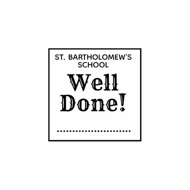 Well Done Schoolteacher Marking Homework Rubber Stamp (Imprint)