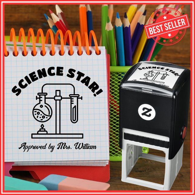 Well Done SCIENCE Grading Encouragement Teacher Self-inking Stamp (Creator Uploaded)