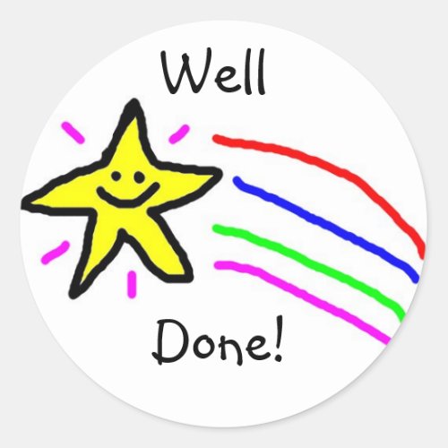 Well Done Star Stickers