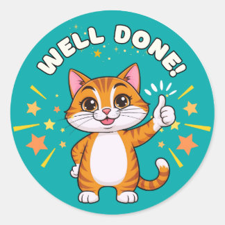 Well Done Sticker, Motivational Sticker