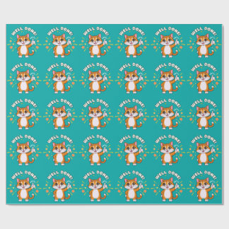 Well Done Sticker, Motivational Sticker Wrapping Paper