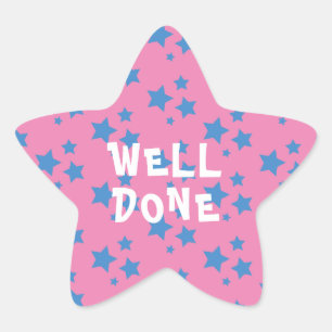 Well Done Teacher Encouragement Star Sticker