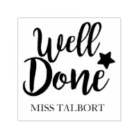 5 Star Rating Review Book Teacher Rubber Stamp, Zazzle