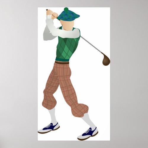 Well Dressed Golfer Poster