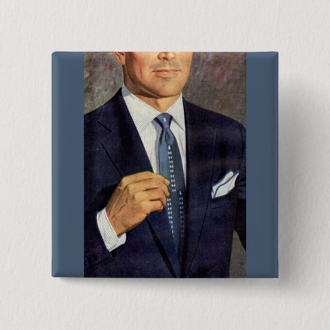 well-dressed mystery man button (Front)