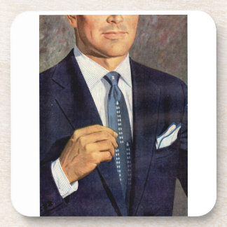well-dressed mystery man drink coaster