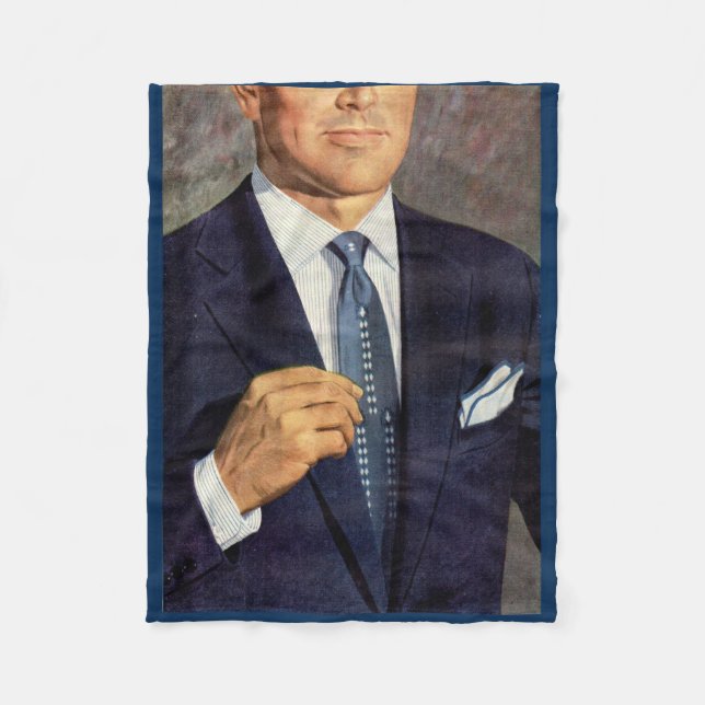 well-dressed mystery man fleece blanket (Front)