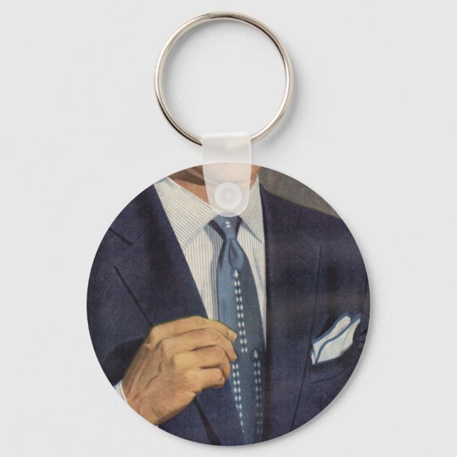 well-dressed mystery man keychain (Front)