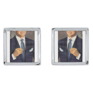 well-dressed mystery man silver cufflinks