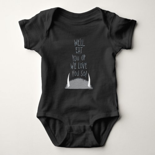 Well Eat You Up We Love You So _ Blue Baby Bodysuit