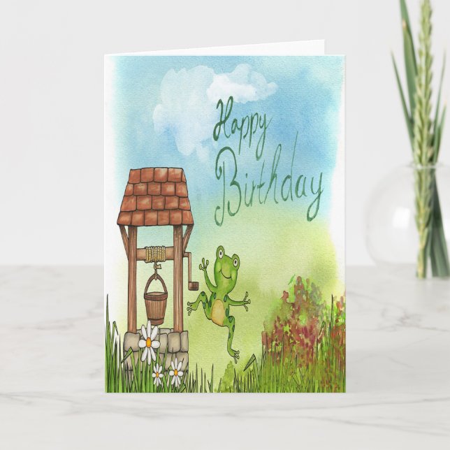 Well frog birthday card (Front)