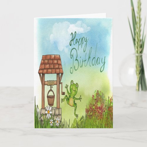 Well frog birthday card