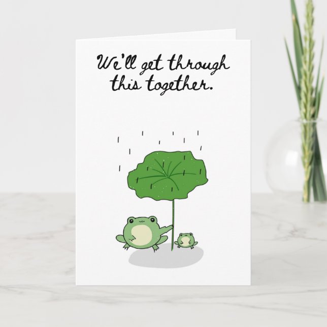 We'll Get Through This Together Two Frogs Card (Front)