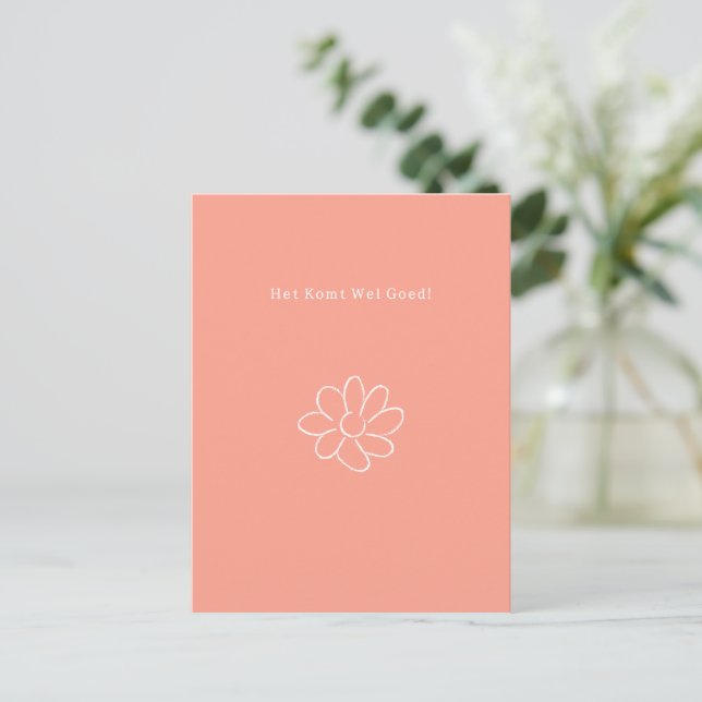 Well, good flower drawing Quote Card (Standing Front)
