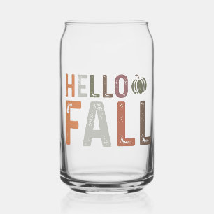 Well Hello Fall Can Glass