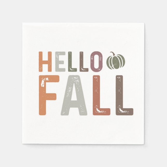 Well Hello Fall Napkins (Front)