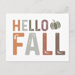 Well Hello Fall Postcard