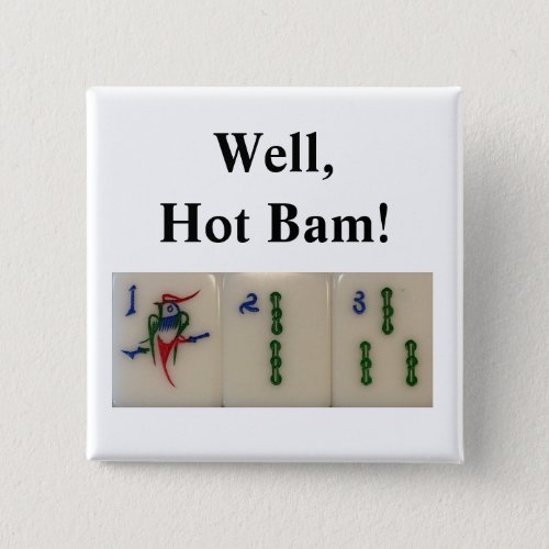 Well hot bam _ mahjong bamboo tiles button