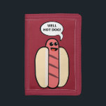 Well Hot Dog Tri-fold Wallet<br><div class="desc">cute "Well Hot Dog" hot dog character wallet</div>