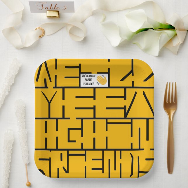 We'll Meet Again, Friends Paper Plates (Wedding)