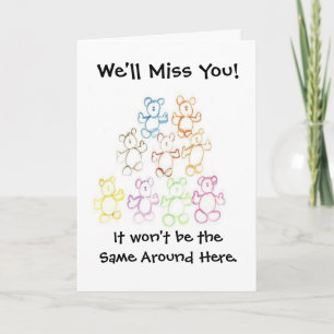 "We'll Miss You" or "Happy Graduation" Card