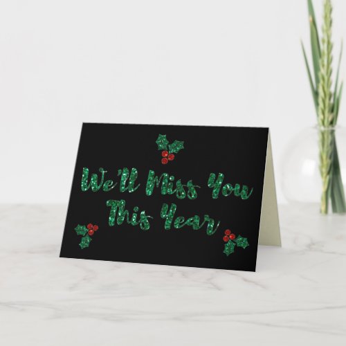 Well Miss You Social Distancing Christmas Card