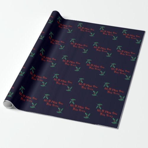 Well Miss You Social Distancing Christmas Wrapping Paper