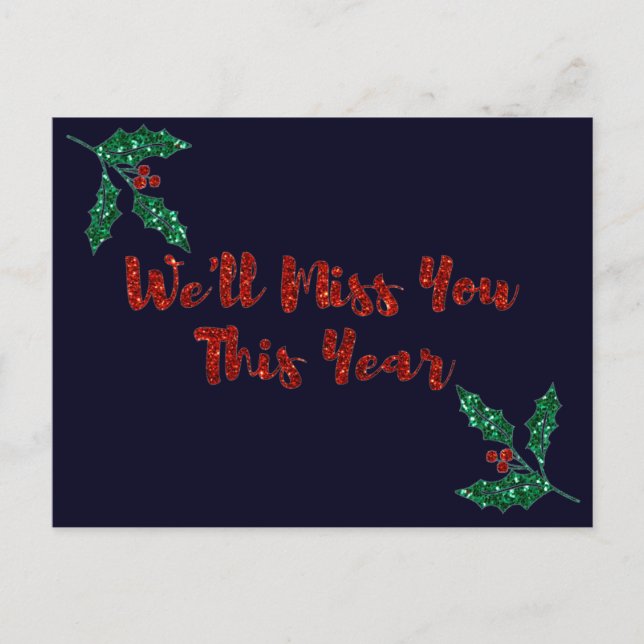 We'll Miss You Social Distancing Holiday Card (Front)