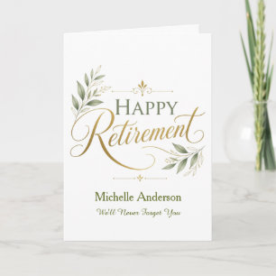 We'll Never Forget You Personalized Name Card