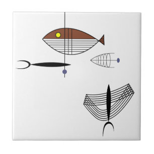 WELL OF THE SEA Ceramic Tile Trivet 4.25"