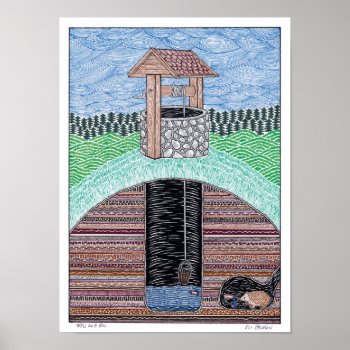 Well On A Hill Poster by elihelman at Zazzle