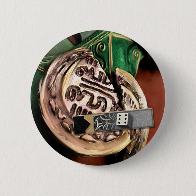 Well Placed Medaillion Pinback Button (Front)