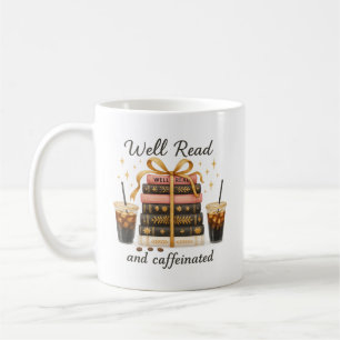 Well Read and Caffeinated Book Lover BookTok Gift Coffee Mug