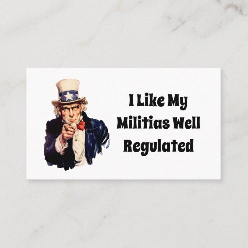 Well Regulated Militia Business Card
