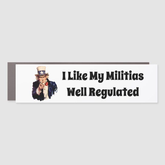 Well Regulated Militia Car Magnet (Front)