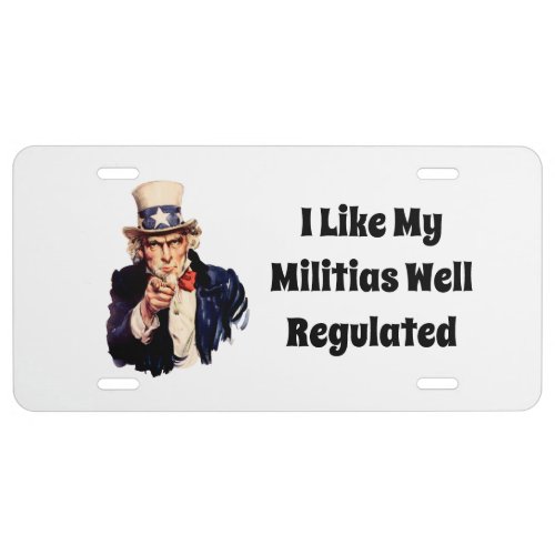 Well Regulated Militia License Plate
