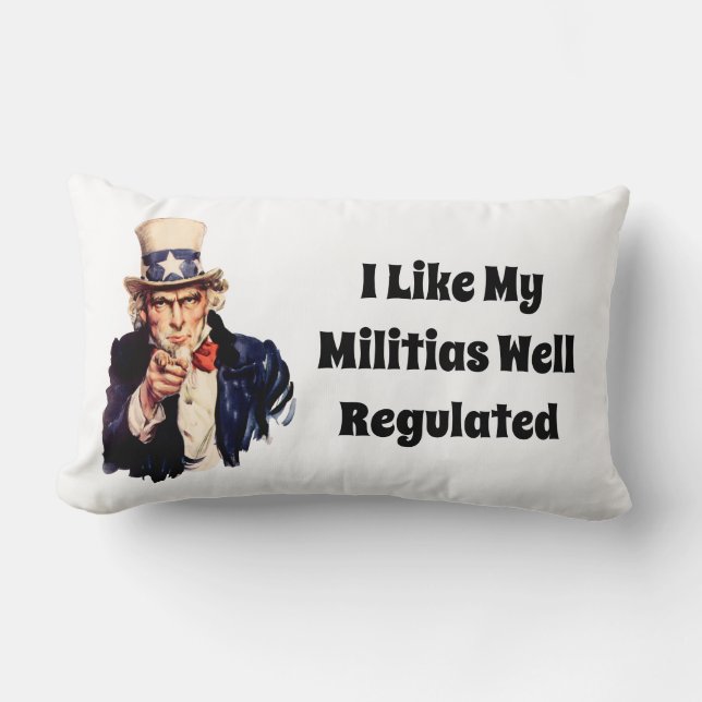 Well Regulated Militia Lumbar Pillow (Front)