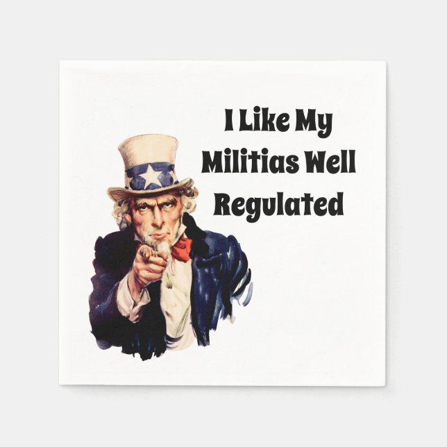 Well Regulated Militia Napkins (Front)