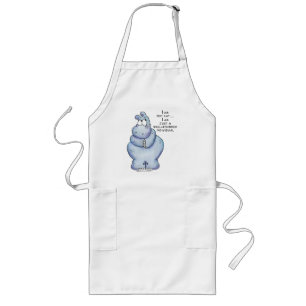 Well-Rounded Hippo-Blue Hippopotamus Long Apron