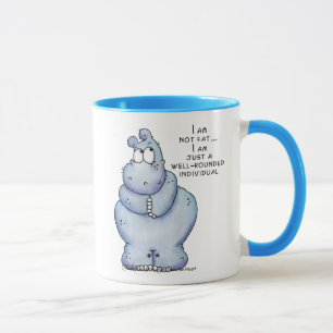 Well-Rounded Hippo-Blue Hippopotamus Mug