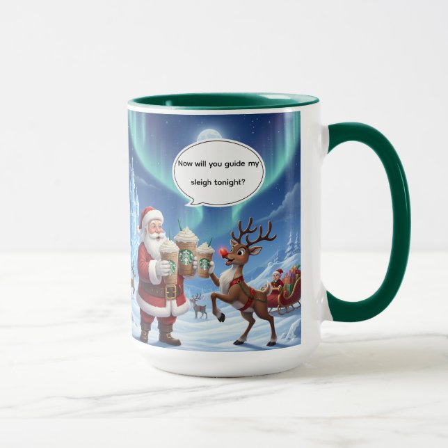 Well Rudolph? Christmas Mug AI Used (Right)
